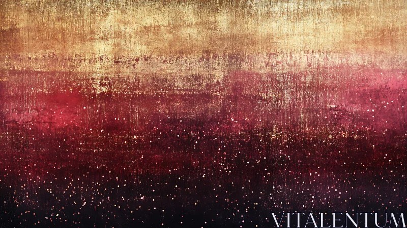 Radiant gold and crimson gradient dissolves into starry night.