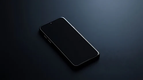 Sleek Smartphone Against Dark Surface. Minimalist Tech.