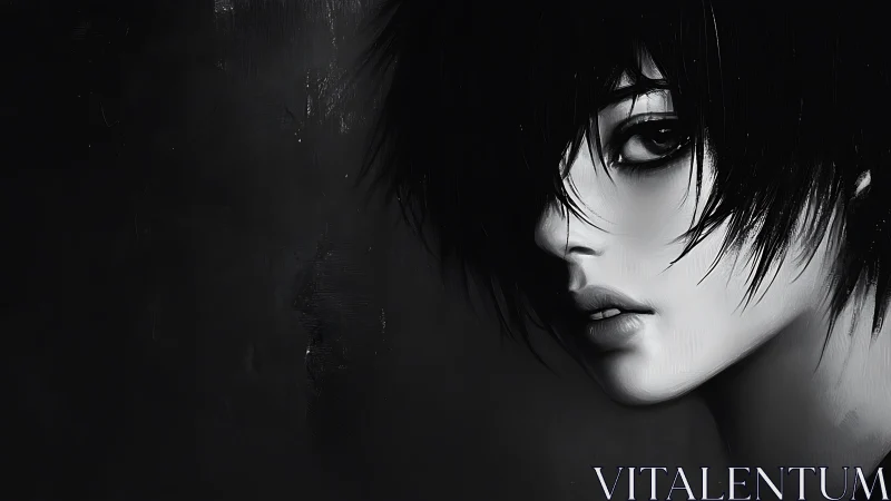 Moody monochrome portrait reveals a mysterious, watchful gaze