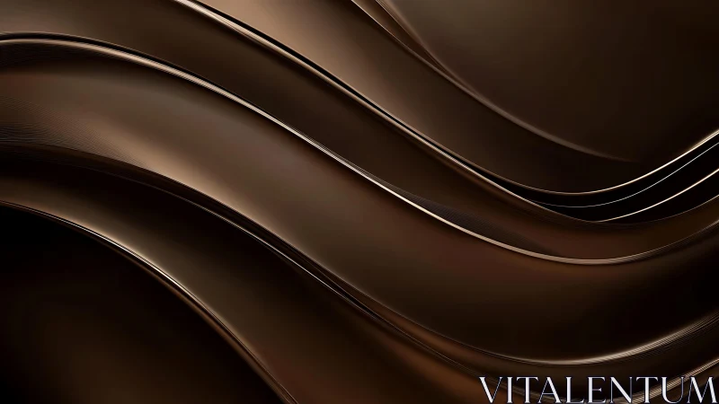 Elegant flowing abstract waves in rich brown gradient style.