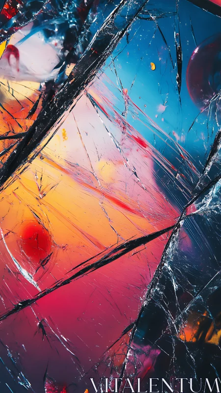 Shattered Sunset Window into a Neon Glass Dreamscape.