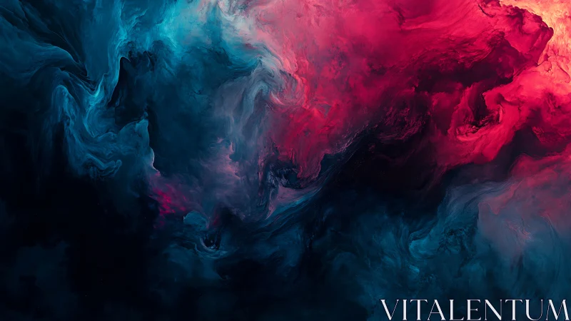 Nebula clouds swirl in vivid teal and crimson gradients.