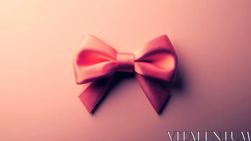 Pink Gradient Bow Tie on Soft Background.