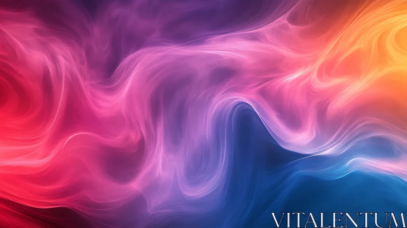 Gentle waves of colorful light drift across a dreamy sky