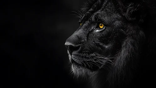 Black Lion with Golden Eyes.