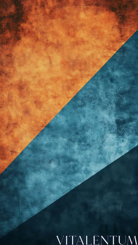 Diagonal horizons let rusted fire collide with deep teal dusk