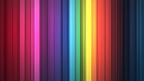 Vertical rainbow color bars form glossy abstract spectrum