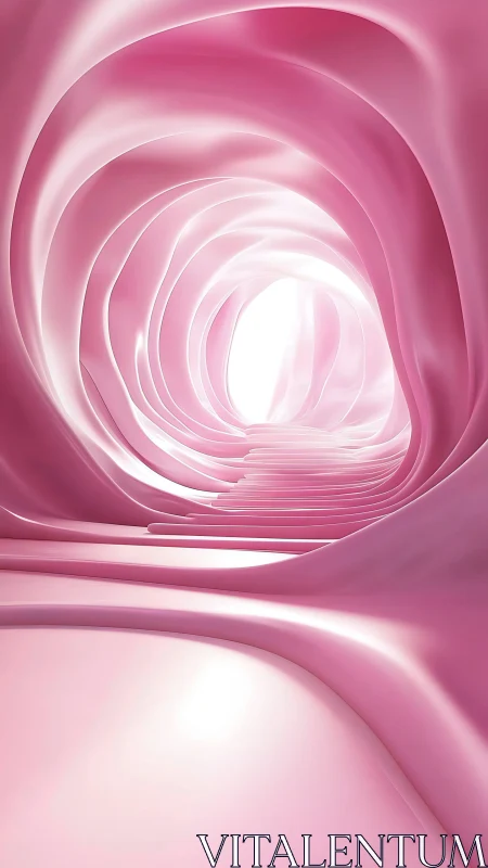 Velvet petal tunnel gliding toward a sugar-glow horizon.