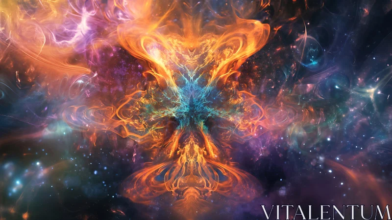 Radiant cosmic bloom of swirling nebula light and color.