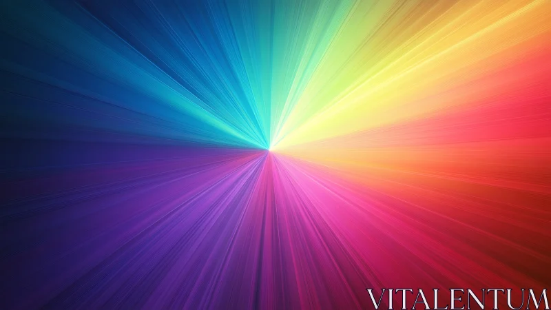 Prismatic lightburst highway into a neon-tinted horizon.