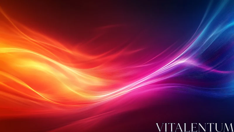 Luminous energy waves in vibrant abstract gradient flow.