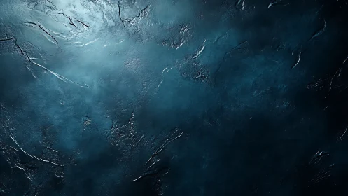 Textured abyssal teal surface with directional light gradients.