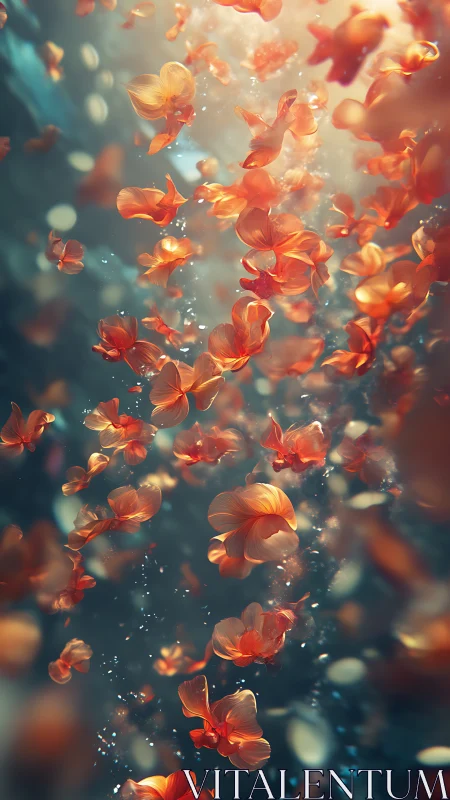 Golden Petals Dancing Through Light.