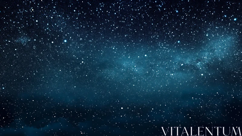 Starfield panorama captures dense galactic band in cyan tones