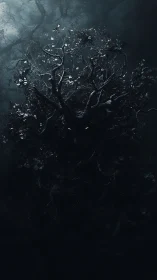 Nocturnal arboreal entity with bioluminescent ocular nodes.