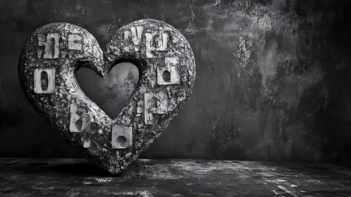 Industrial Heart Enclosure with Metallic Lock Details.