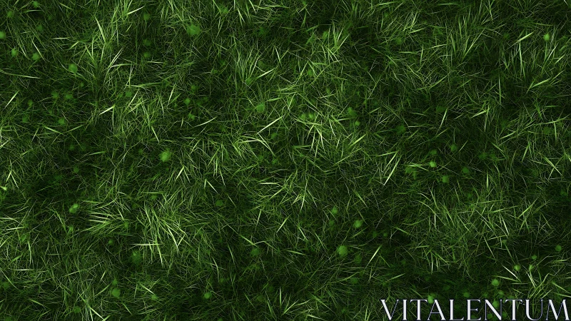 Dense grass lawn viewed from overhead perspective with uniform coverage throughout frame