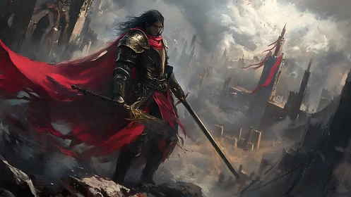 Crimson-caped warlord steadies a broken kingdom’s horizon