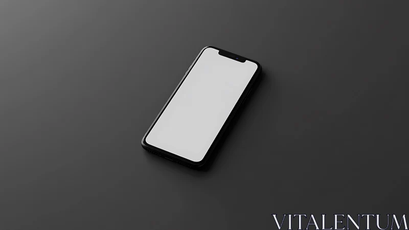 Modern smartphone displayed against grey background with notch detail.
