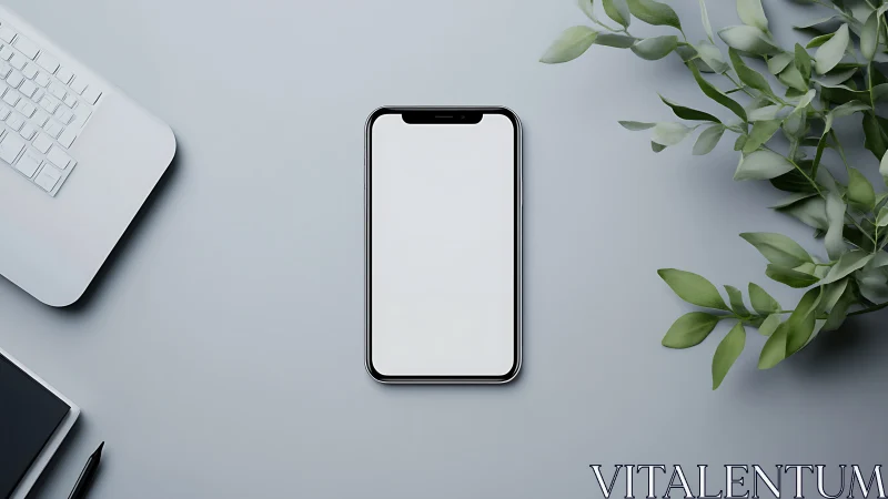 Smartphone Rests Among Creative Workspace Essentials