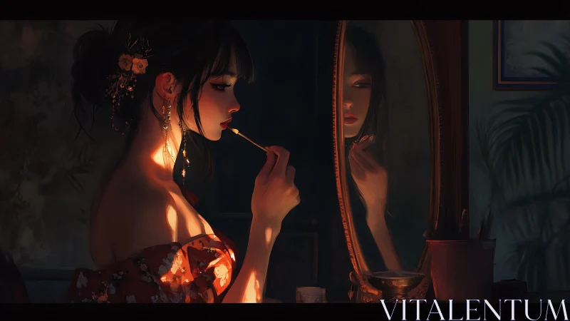 Soft evening glow on a quiet moment before going out.