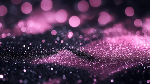 Sparkling Pink Glitter in Soft Focus Abstract Art Style.