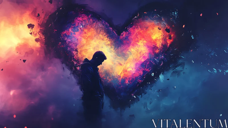 Heartfelt Luminescence: Love's Explosive Energy.