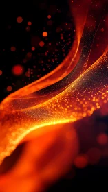 Fluid Waves of Glowing Particles Stream Through Black Space