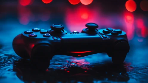 Gaming Controller Neon Glow. Dynamic LED Lighting.