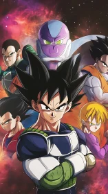 Cosmic warriors gathered for a galaxy-shaking showdown.