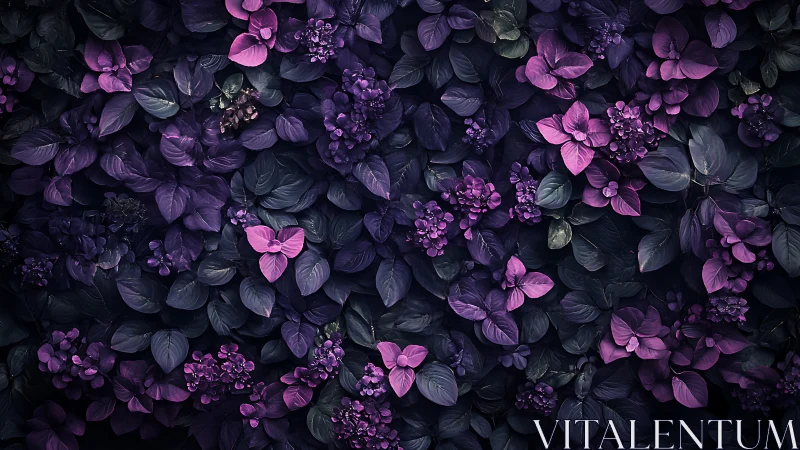 Moody Purple Floral Arrangement with Dark Foliage.
