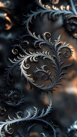 Fractal foliage curves form metallic branching structures