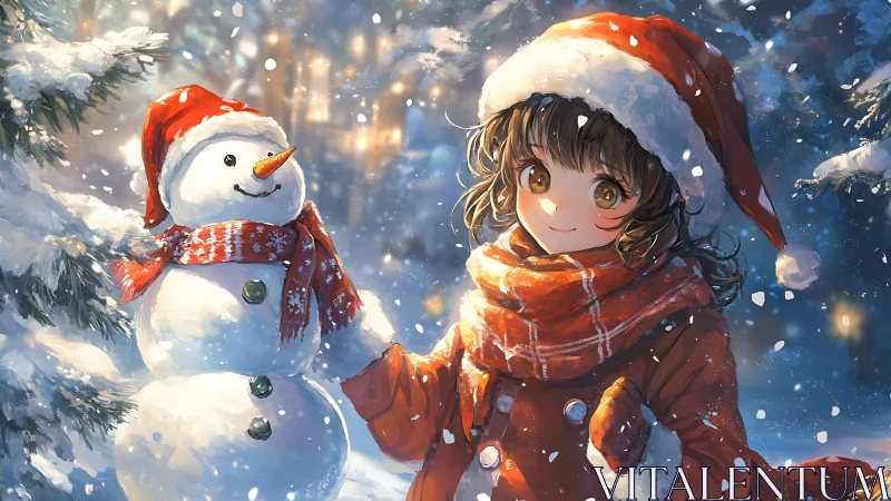 Snowy scarf buddies share a glowing winter secret together.