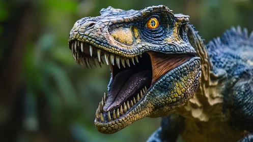 Jaw-sprung raptor roars into razor-sharp prehistoric close-up