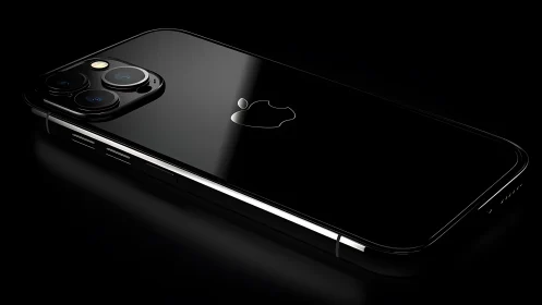 Premium Black Smartphone with Advanced Camera Setup