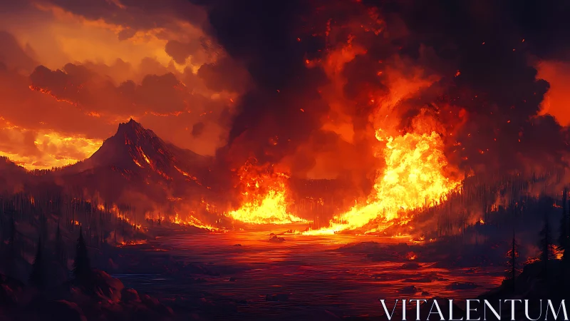 Apocalyptic Inferno: Where Mountains Breathe Fire.