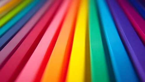 Chromatic pencil runway blazing with rainbow intention.