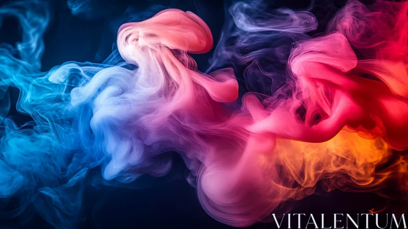 Chromatic smoke duet sparking neon whispers in twilight.