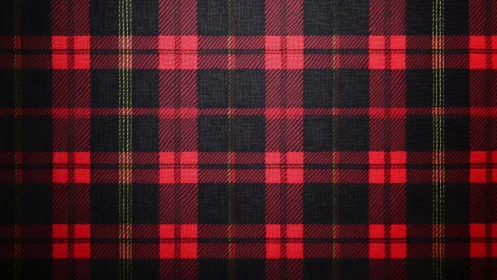 Cozy Plaid Pattern in Bold Red and Deep Charcoal Tones