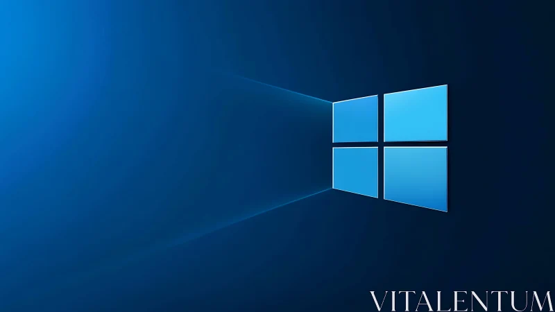 Cool blue window glow in a calm digital workspace.