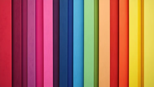 Chromatic paper pillars march in a rainbow vertical parade.