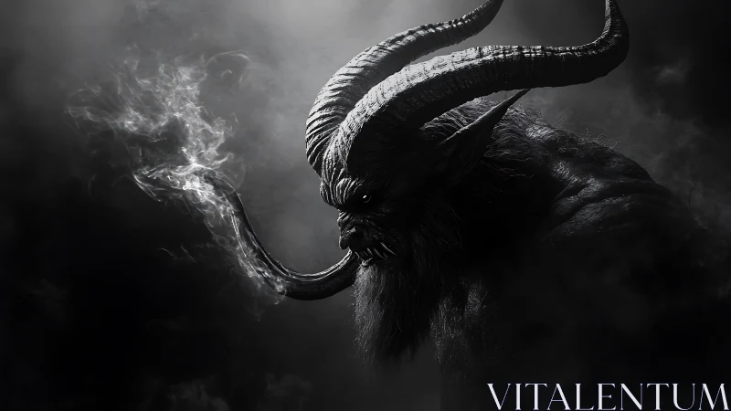 Horned humanoid creature is rendered in side profile view