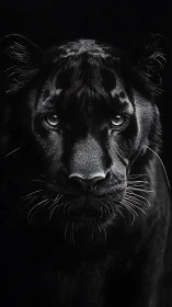 Prowling Leopard Portrait in Black and White