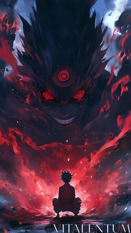 Red vortex remembers the boy who dares to face his shadow
