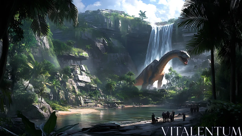 Prehistoric Paradise: A Dinosaur's Ancient Jungle Home.