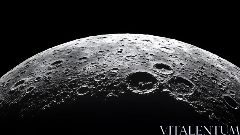 Lunar hemisphere glows with cratered detail in stark shadow.