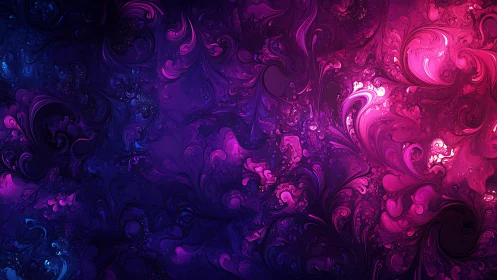 Nebula ink whirls in ultraviolet storms of liquid light.