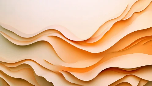 Layered gradient paper strata form fluid, topographic abstract surface
