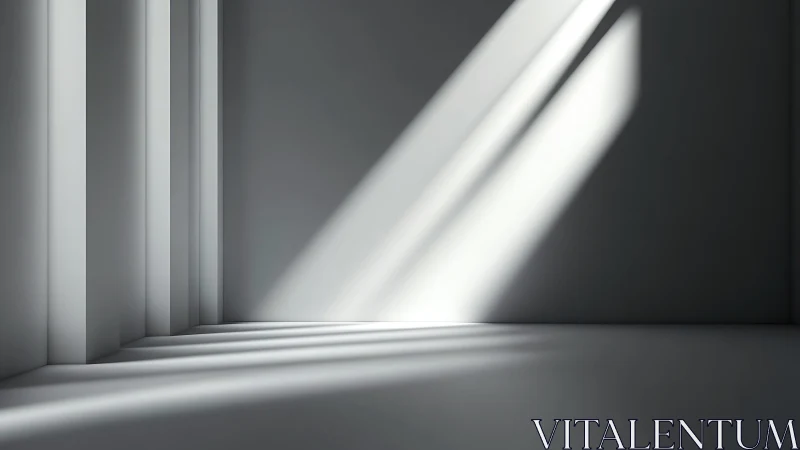 Soft morning light gently fills a quiet minimalist room