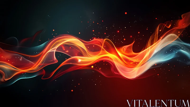 Luminous Dance of Fire and Ice Across the Night Sky.